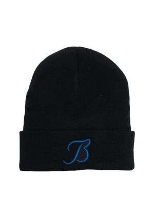 Birdwood Cuff Knitted Acrylic Beanie Black